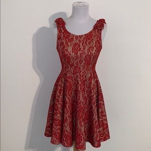 Red and Nude Dress